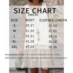 Sleeveless Lace Patchwork Sundress Beach Vacation Clothes Casual Dresses