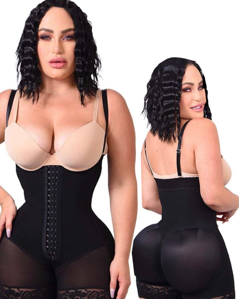 Tummy Control Butt Lifter Thigh Slimmer Shapewear Plus Size Faja Crotch with Zipper