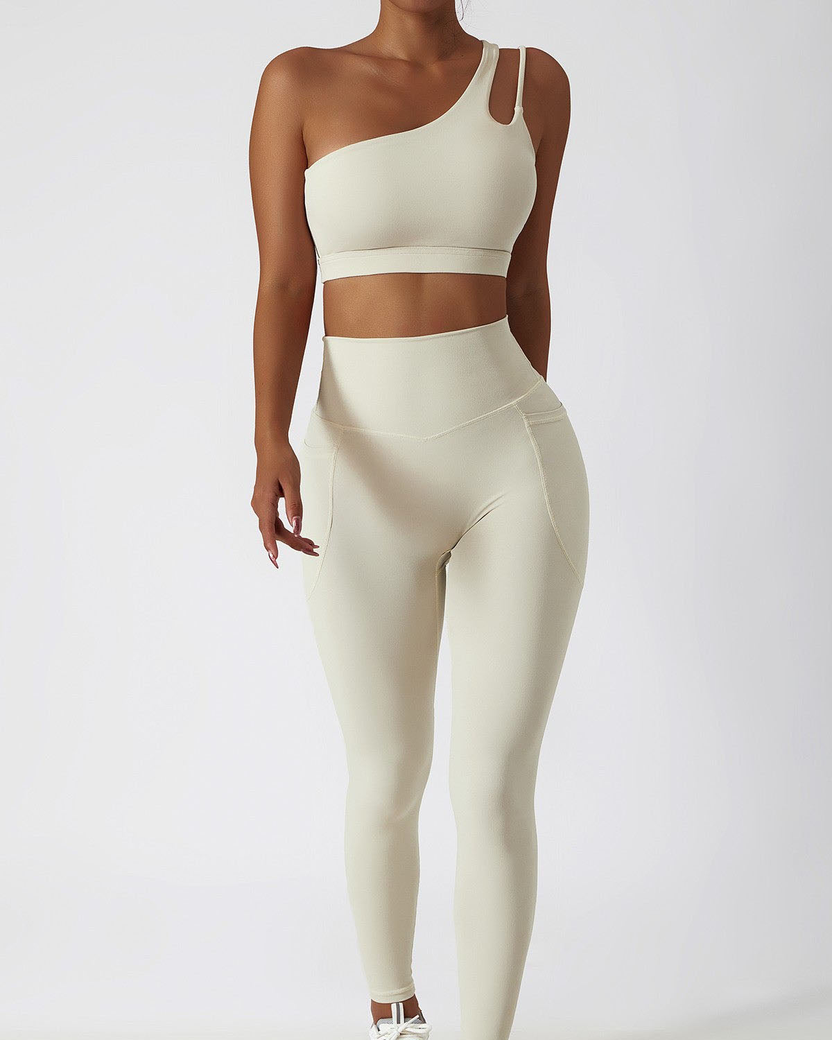 One Shoulder Asymmetrical Sports Bra