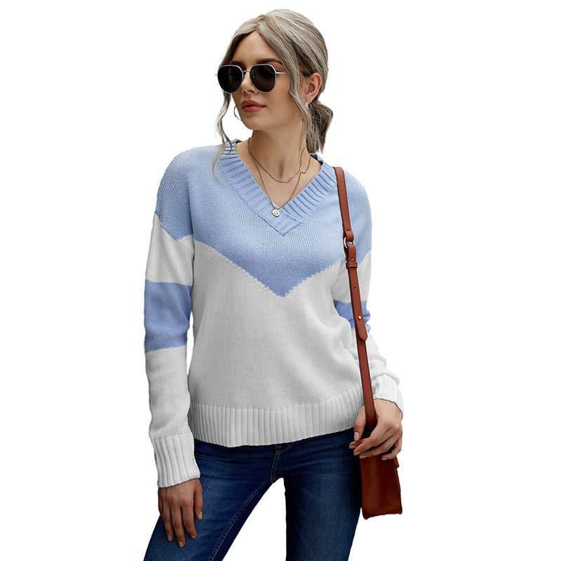 Sweater Fall Amazon Hit Color Long-sleeved