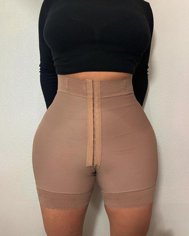 High Compression Garment Butt Lifter Control Panty with Hooks