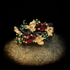 Trendy Colorful Flower Angel Two-Tone Ring For Cross-Border Jewelry