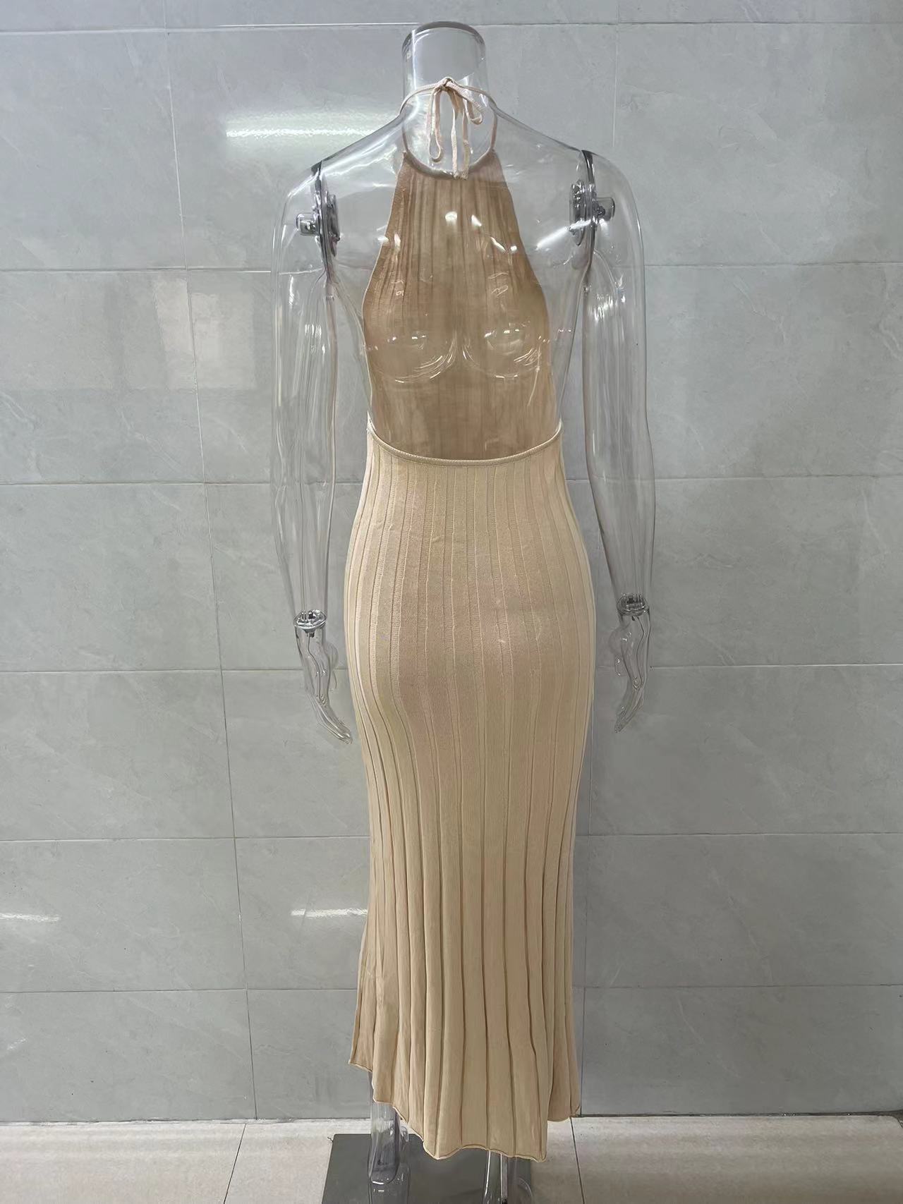 American Knitted Pleated Dress Women