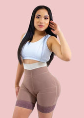 Daily Life Use Double Pressure Shaping Shorts Slimming Fajas Lace Body Shaper Girdle
