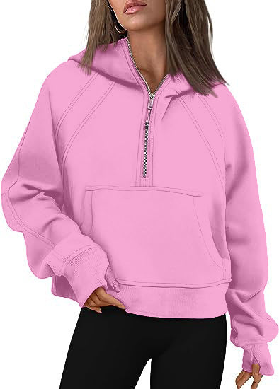 Zipper Hoodies Sweatshirts With Pocket Loose Sport Tops Long Sleeve Pullover Sweaters Fall Outfits Clothing