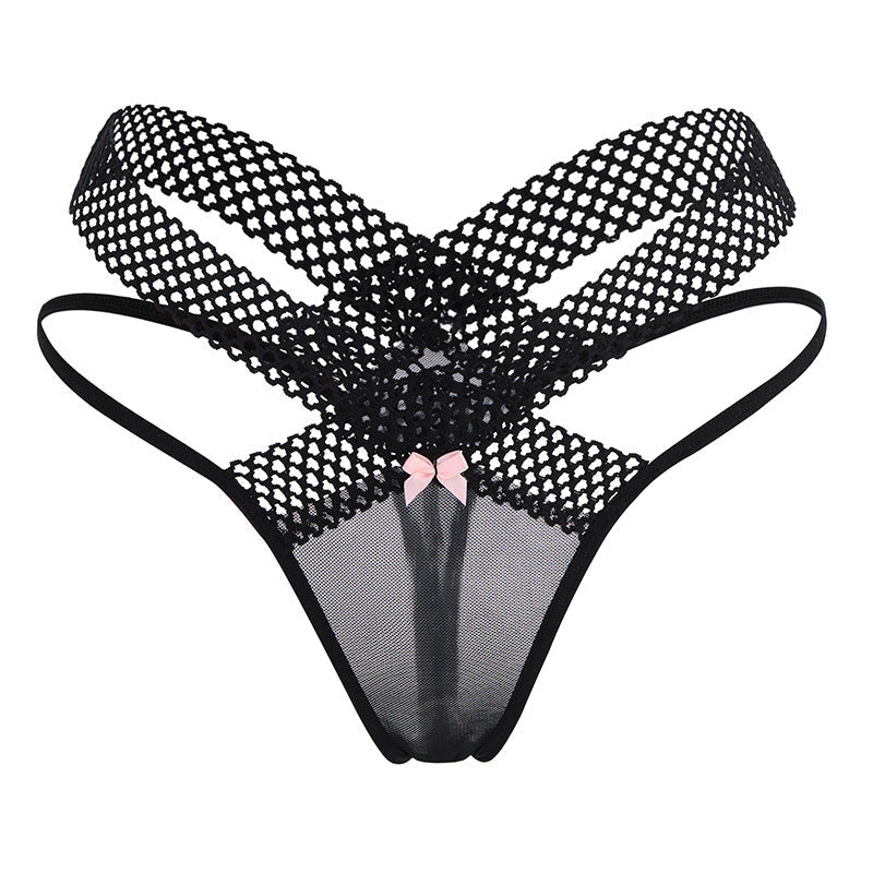 Female Leopard Print Lace Ultra-thin Thongs