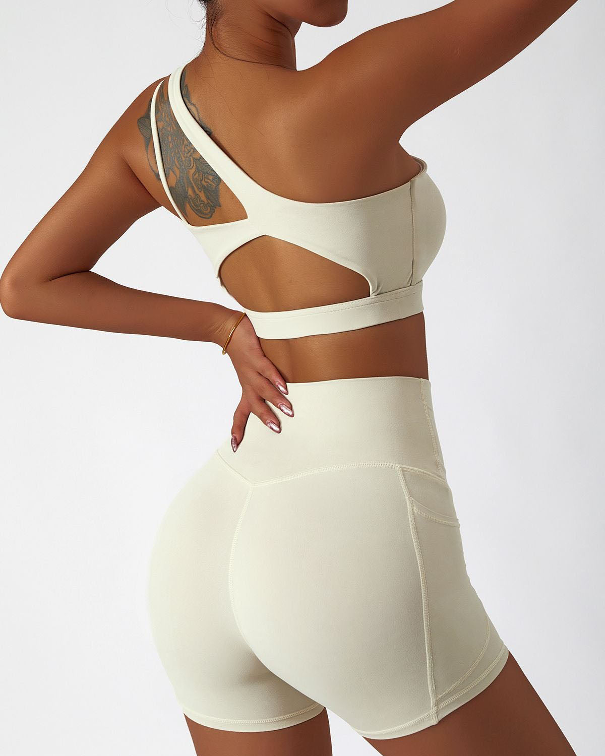 One Shoulder Asymmetrical Sports Bra