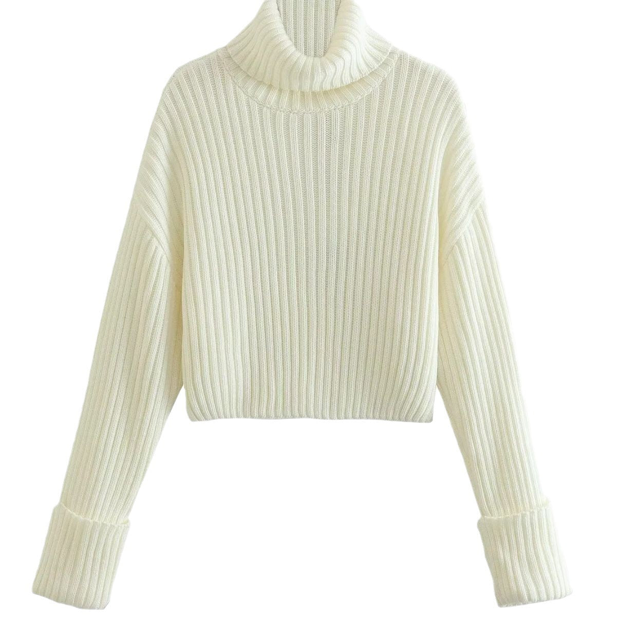 Turtleneck Sweaters Clothing Striped Short Style