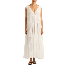 Solid-color Loose Sleeveless Chiffon Dress For Women