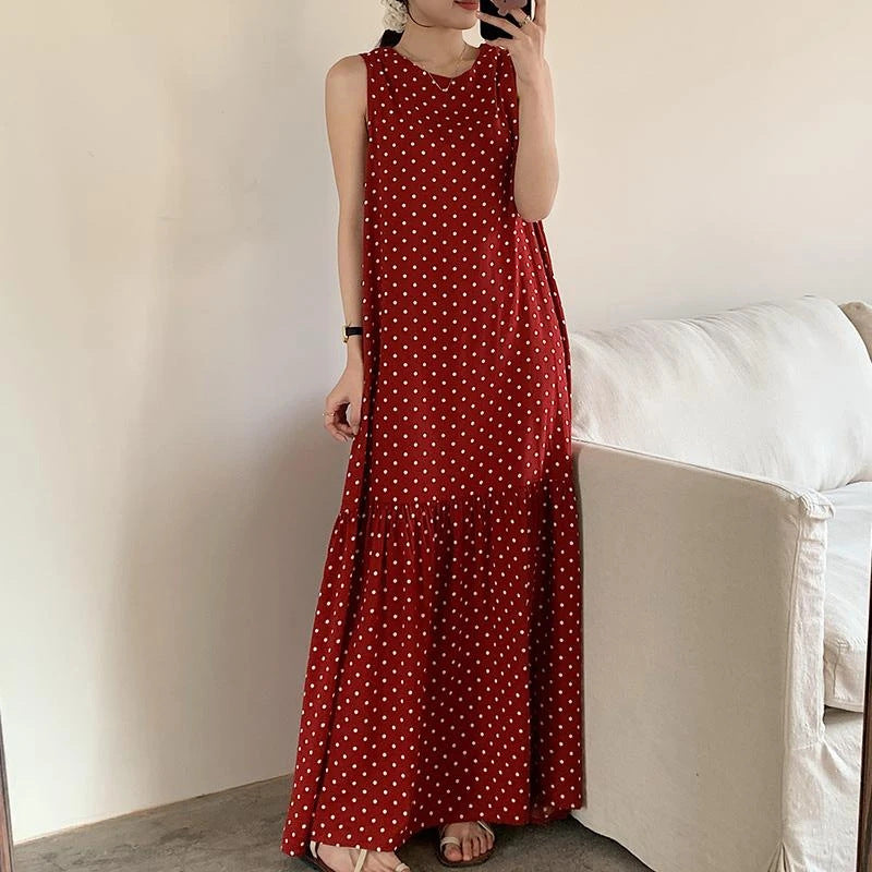 Longline Korean-style Pajama Dress With Vest Style