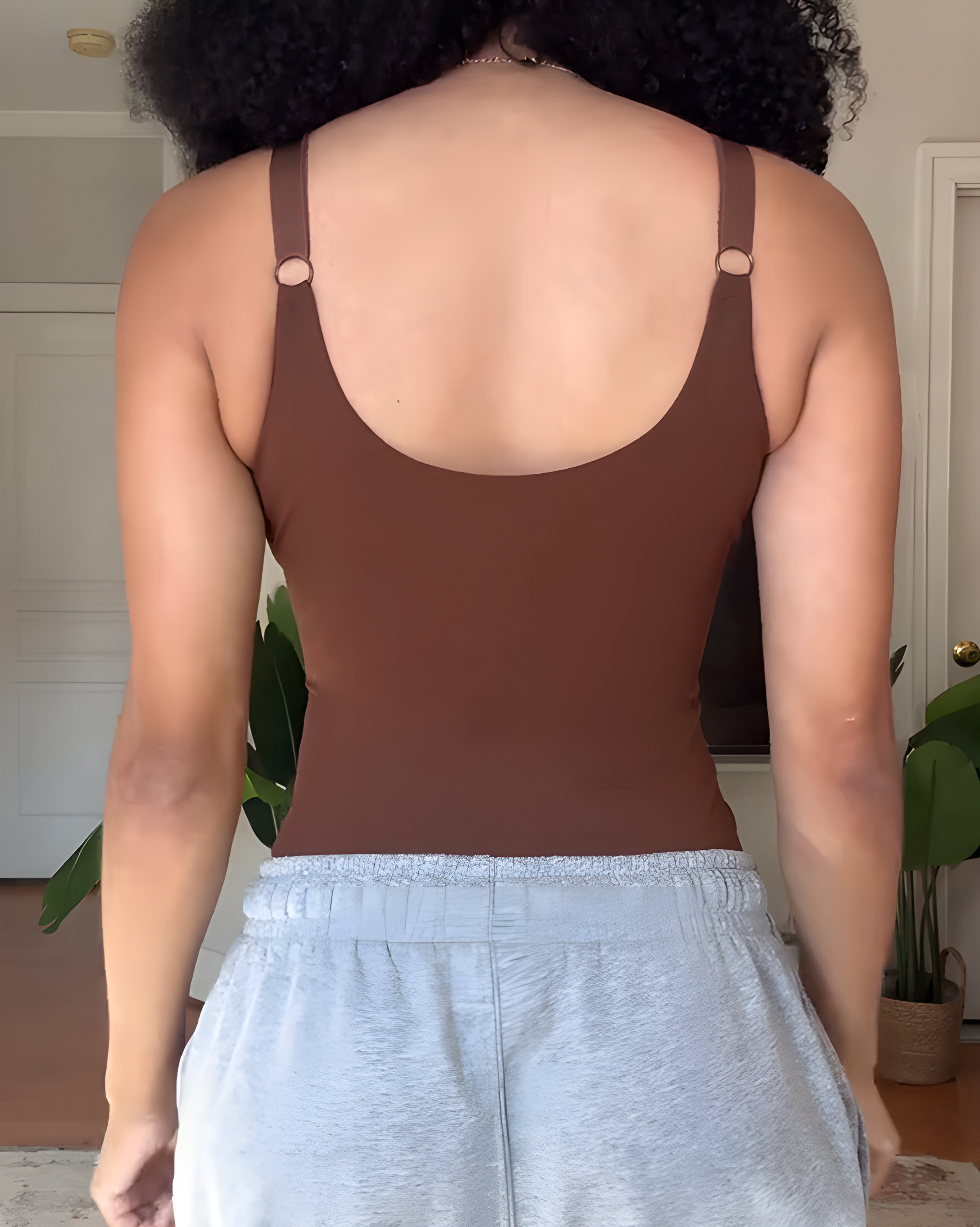 V-Neck Slimming Thong Shapewear Bodysuit