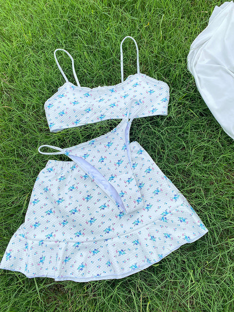 Floral Swimsuit Bikini Set