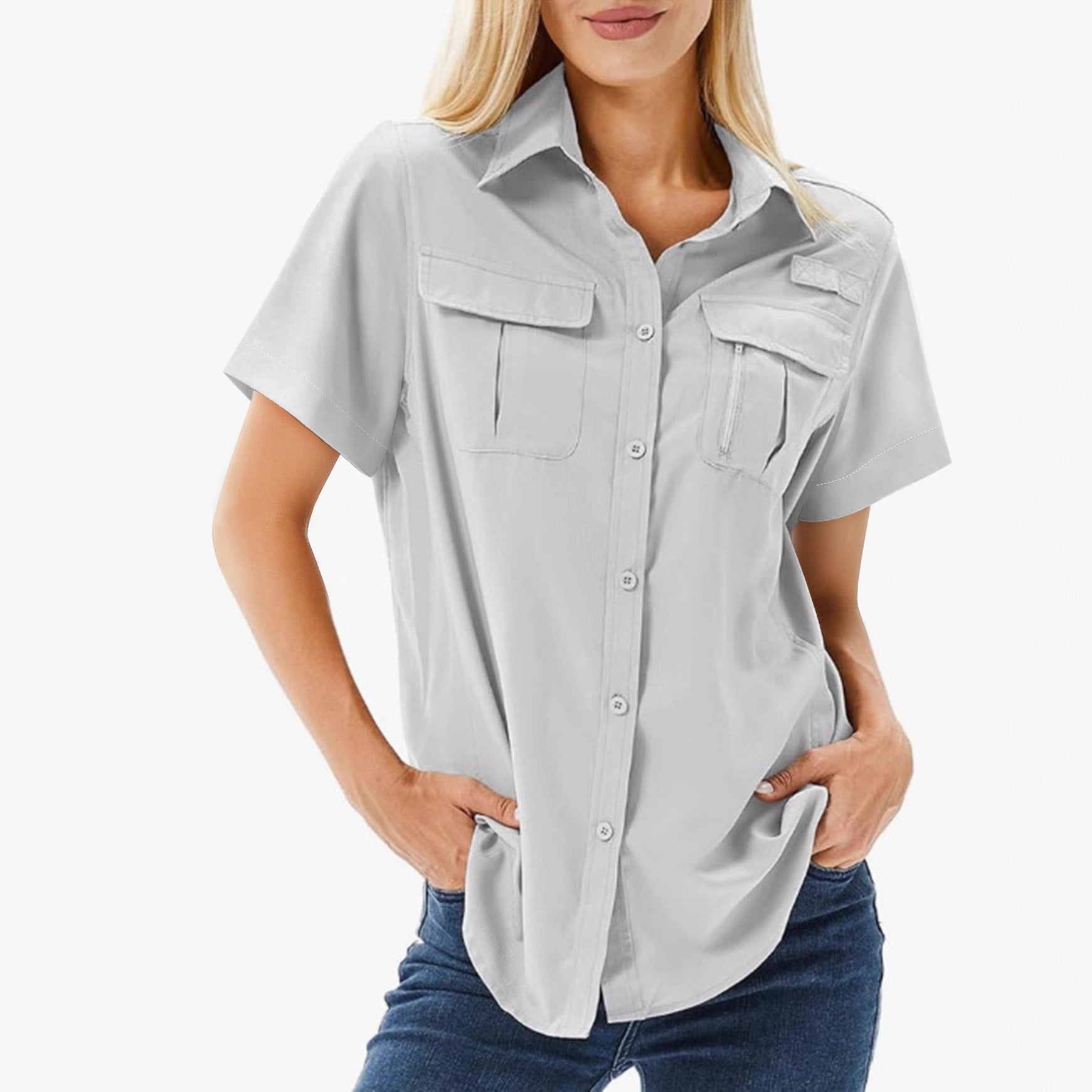 Multi-pocket Breathable UV-protective Lightweight Outdoor Shirt