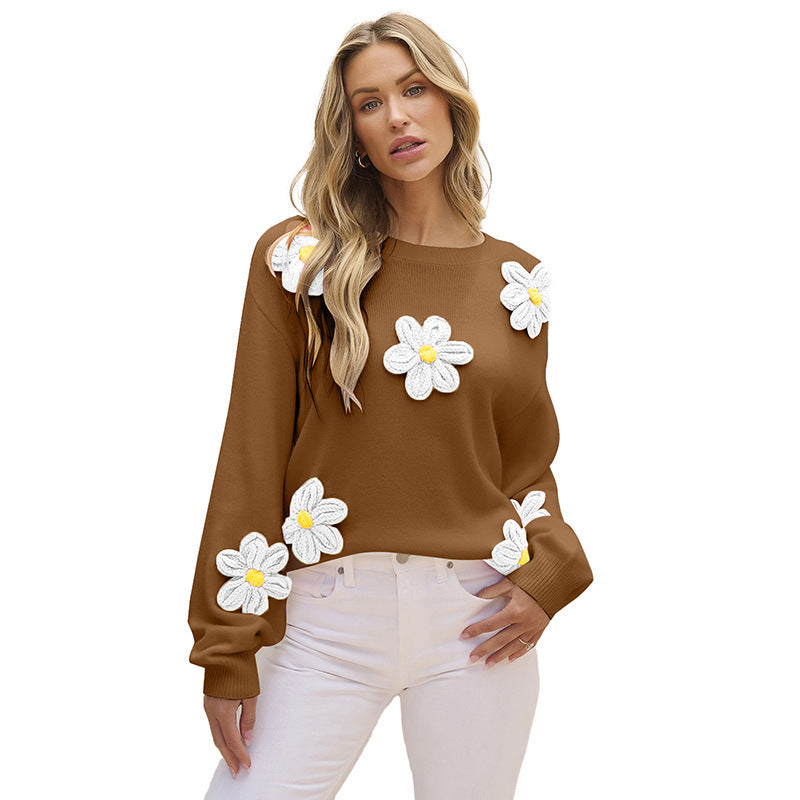 Knitted Round Neck Pullover Sweater