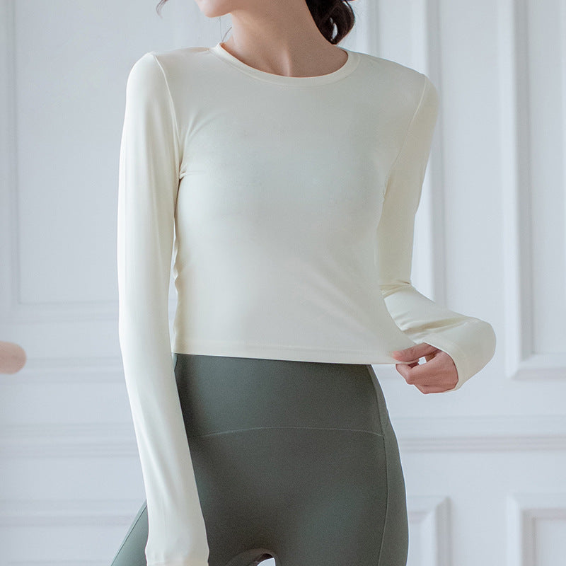 Yoga Clothes Breathable And Comfortable Fitness Tights Slim Slimming Short Long-sleeved Tops