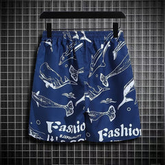Ins Printed Shirt Beachwear Casual Shorts Suit