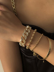 Individually Adjustable Cuban Buckle Multilayer Bracelet