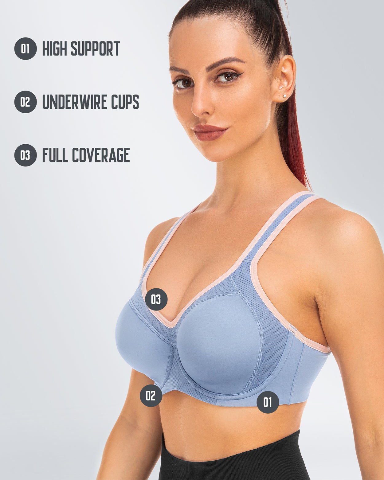 Underwire Full Support Plus Size Bra