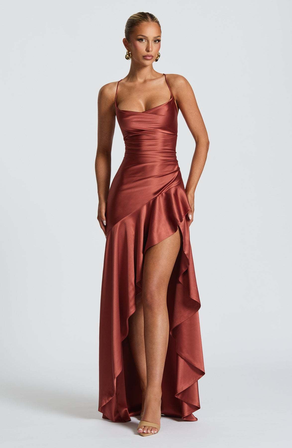 Backless Dress Split Suspender Maxi Dresses Clothing
