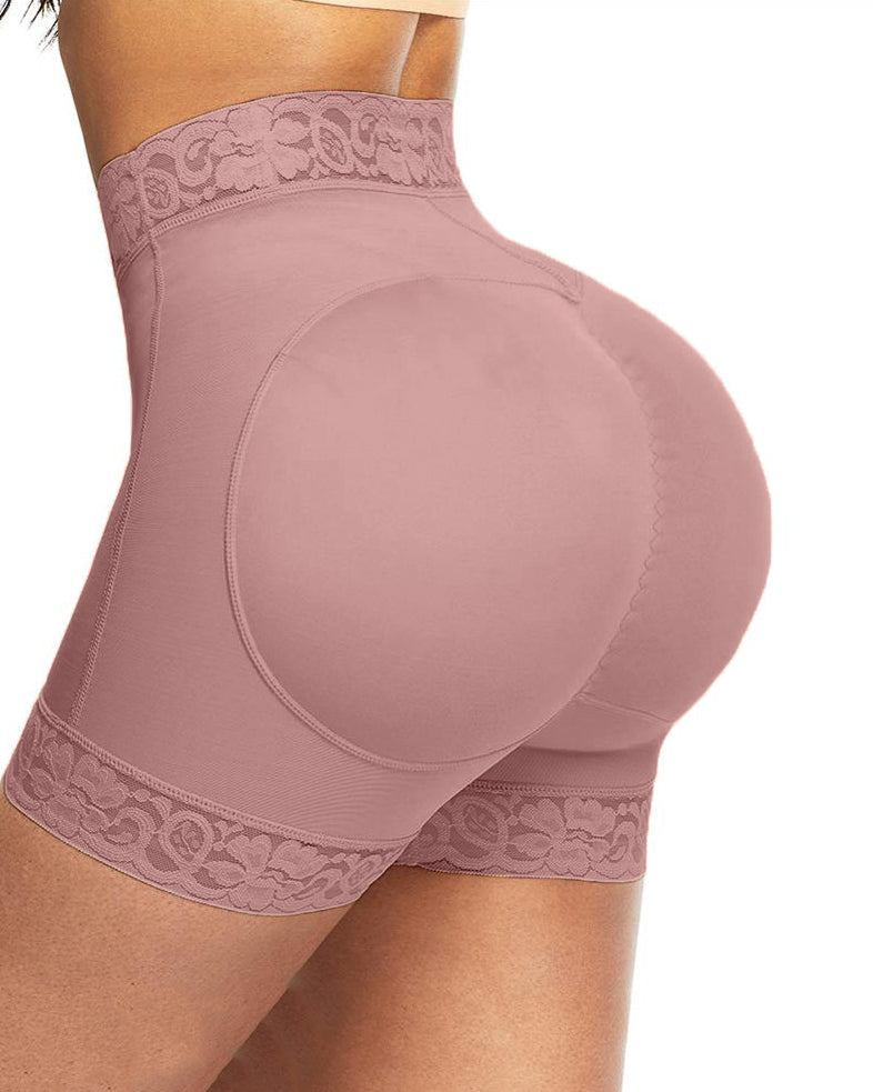 Mid-Waist Shaping Shorts Shapewear Panty With Anti-Rolling Lace Tummy Control Underwear For Butt Lifter