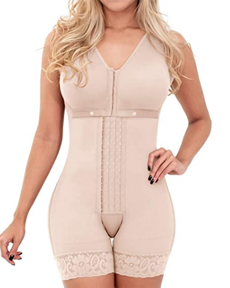 Shapewear For HOOK AND EYE CLOSURE Adjustable Breast Support Tummy Control Bodysuit Bodyshaper
