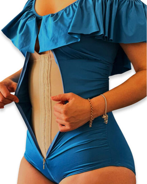 Tummy-Controlling And Hip-Lifting Triangle One-Piece Swimsui