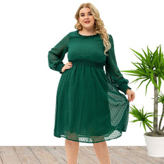 Sleeves Chiffon Cut Flower Dress