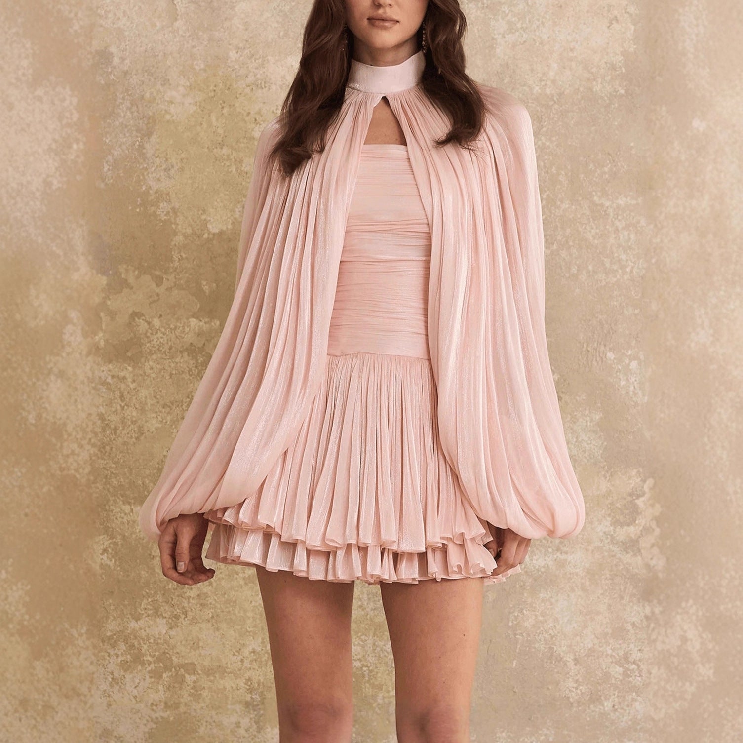 Cape Sweet Short Dress Women