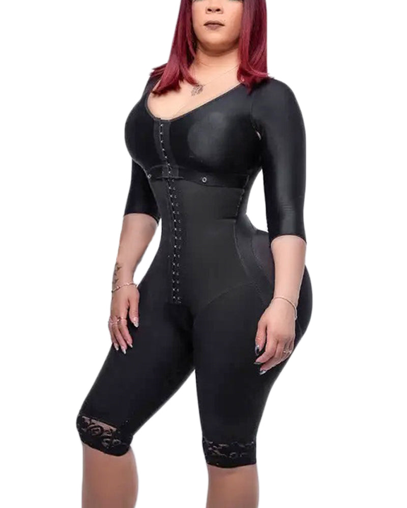 Colombian Girdle With Small Waist Large Hips, For BBL, With Bracelet And Sleeve | Guitar Curves
