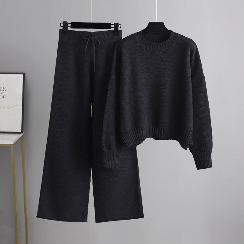 Casual Knitted Pants Set For Women