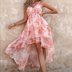 Suspender Loose Chiffon Dress Women