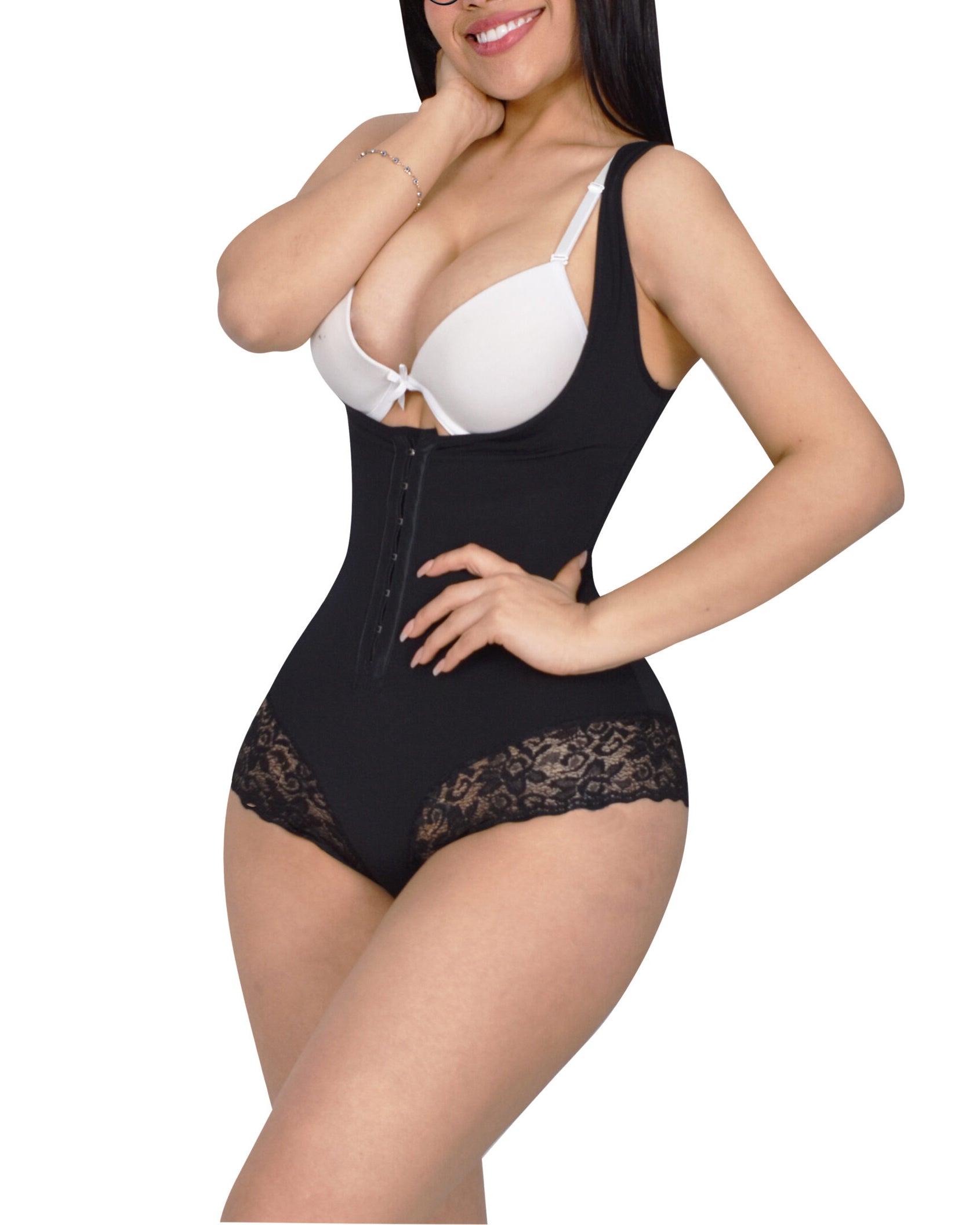 Shapewear Bodysuit Tummy Control Fajas Colombianas Waist Trainer Girdle Thong Open Bust Body Shaper