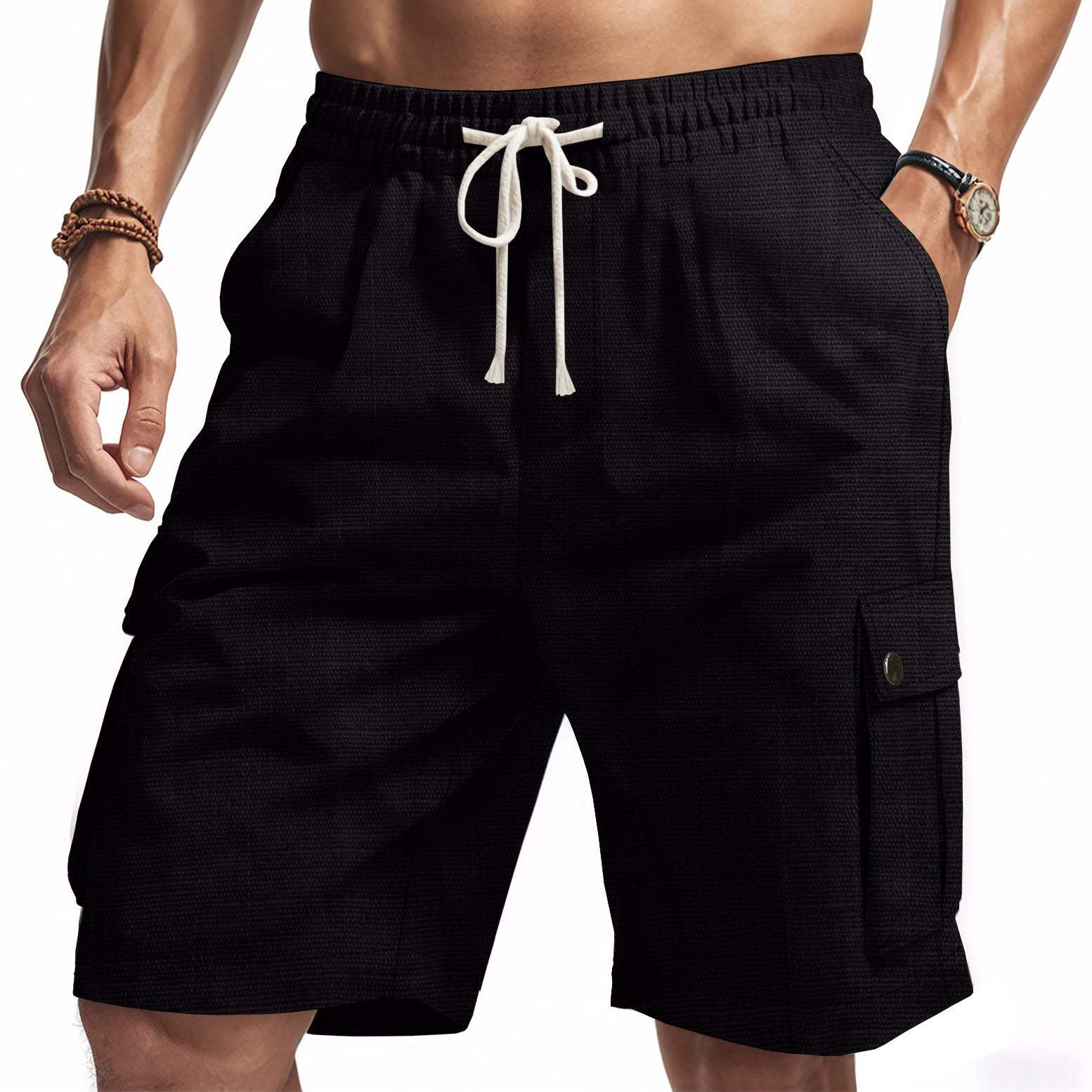 Men's Bamboo Linen Drawstring Shorts