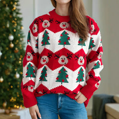 Christmas Casual Knitted Sweater For Loose Pullover