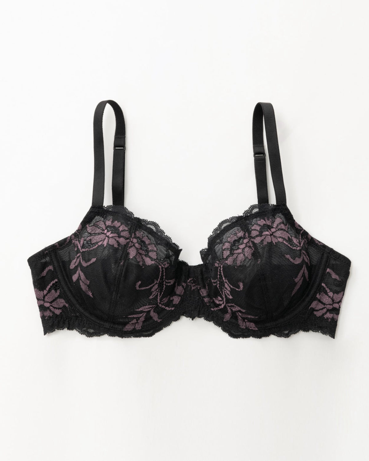 Eyelash Lace Demi Sheer Lace Balconette Bra