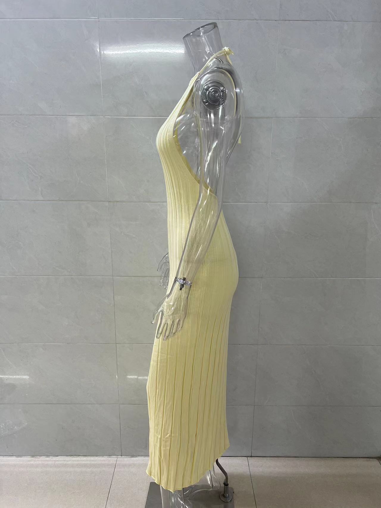American Knitted Pleated Dress Women