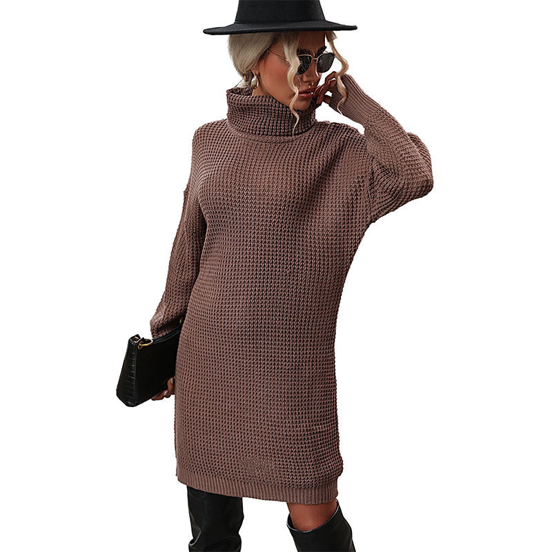 Wear High Collar Sweater Dress