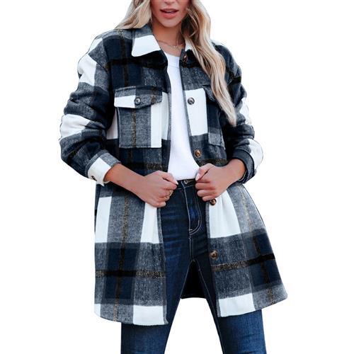 Casual Long Shirt Coat Women
