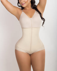 Post Surgery High Compression Shapewear With Zipper shaper  Bra Post partum Lift buttocks Silicone Lace For Better Grip