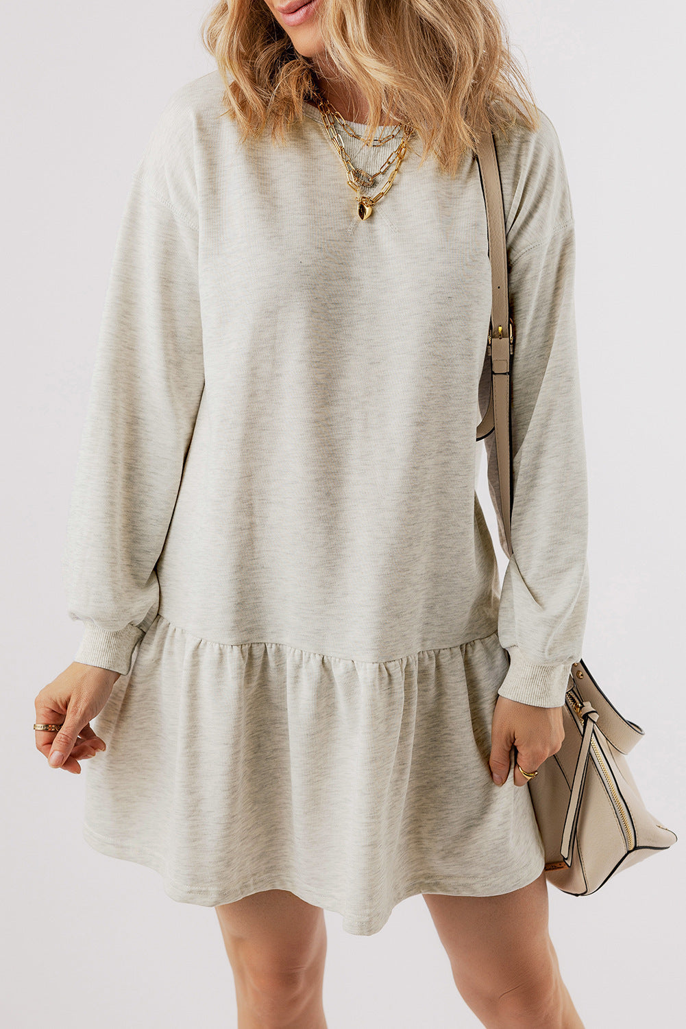 Long Sleeve Sweater Dress Knee-length