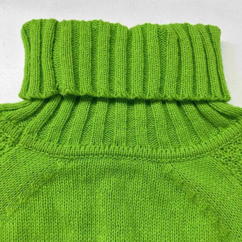 Loose Fit Mock Turtleneck Sweater For Women, Fall Trendy Long Sleeve Knit Pullover Tops