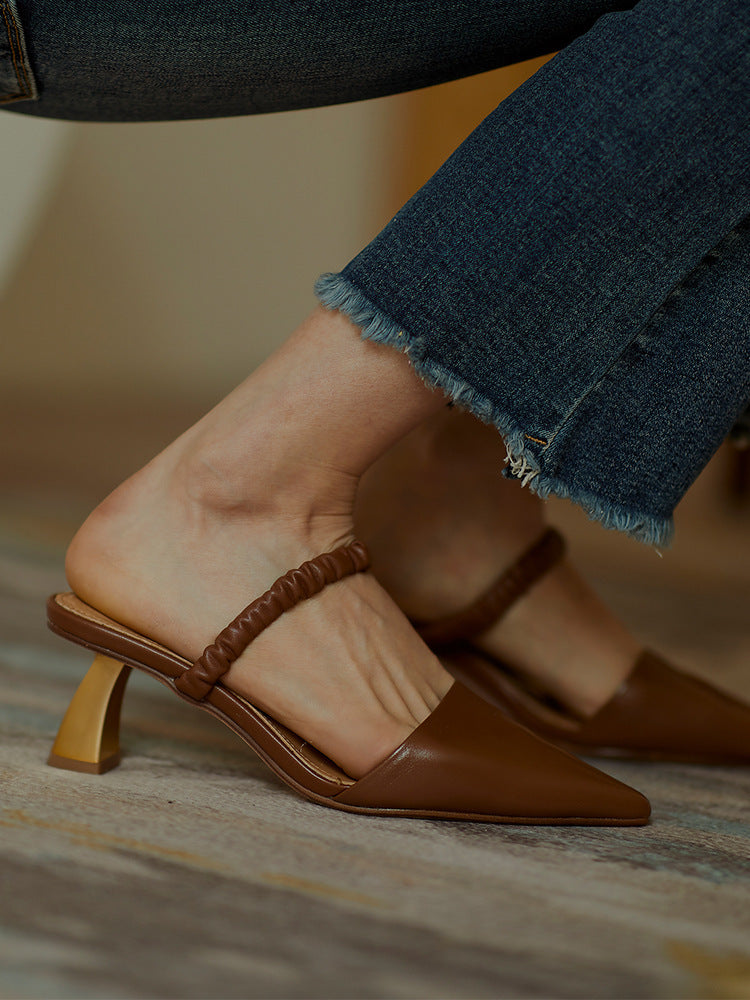 French Retro Toe Sandals With Skirt