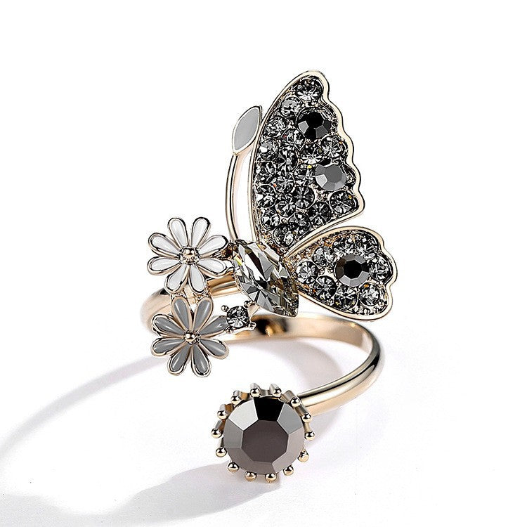 3D Butterfly Ring, Elegant Fairy Style Index Finger Ring, Korean INS Trend, Unique Minimalist Ring
