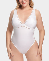 One Piece Plunge Bathing Suit Plus Size