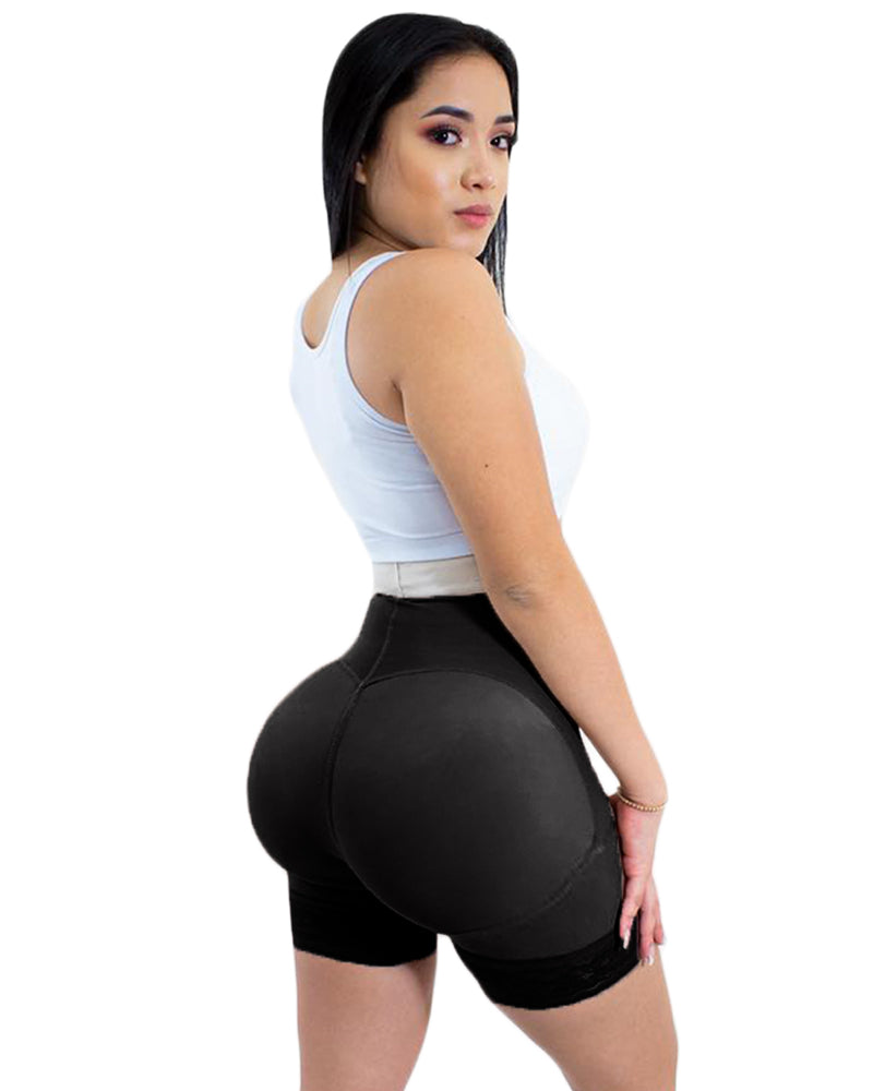 Double Pressure Shaping Shorts Slimming Fajas Lace Body Shaper Girdle For Daily Life Use