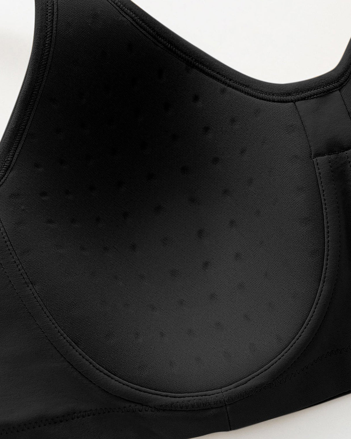 High Impact Full Coverage Plus Size Sports Bra-Black