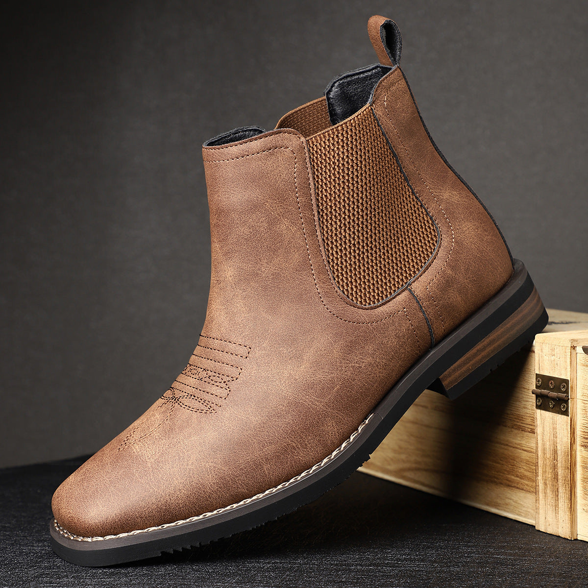 Men's And Casual British Style Mid-calf Martin Boots