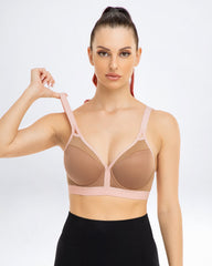 V Neck Full Figure Running Workout Bras