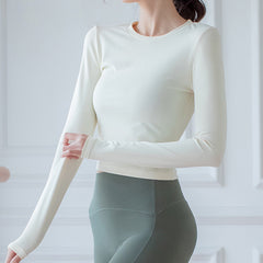 Yoga Clothes Breathable And Comfortable Fitness Tights Slim Slimming Short Long-sleeved Tops