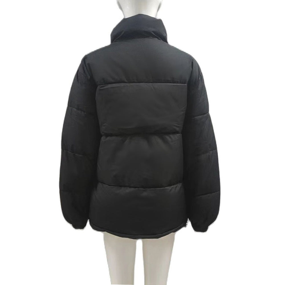 Coat Casual Windproof Down Cotton Coat Warm Thickened Jacket Solid Outwear All-match Loose Tops Clothing